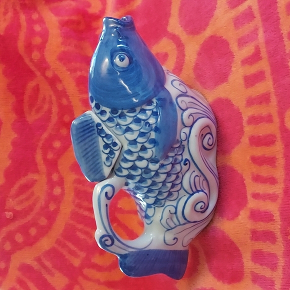 VINTAGE ORIENTAL  Koi Teapot - Picture 1 of 7